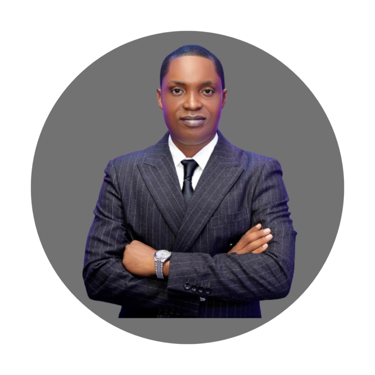 White Gray Simple Geometric Professional Circle Profile Photo Instagram Post